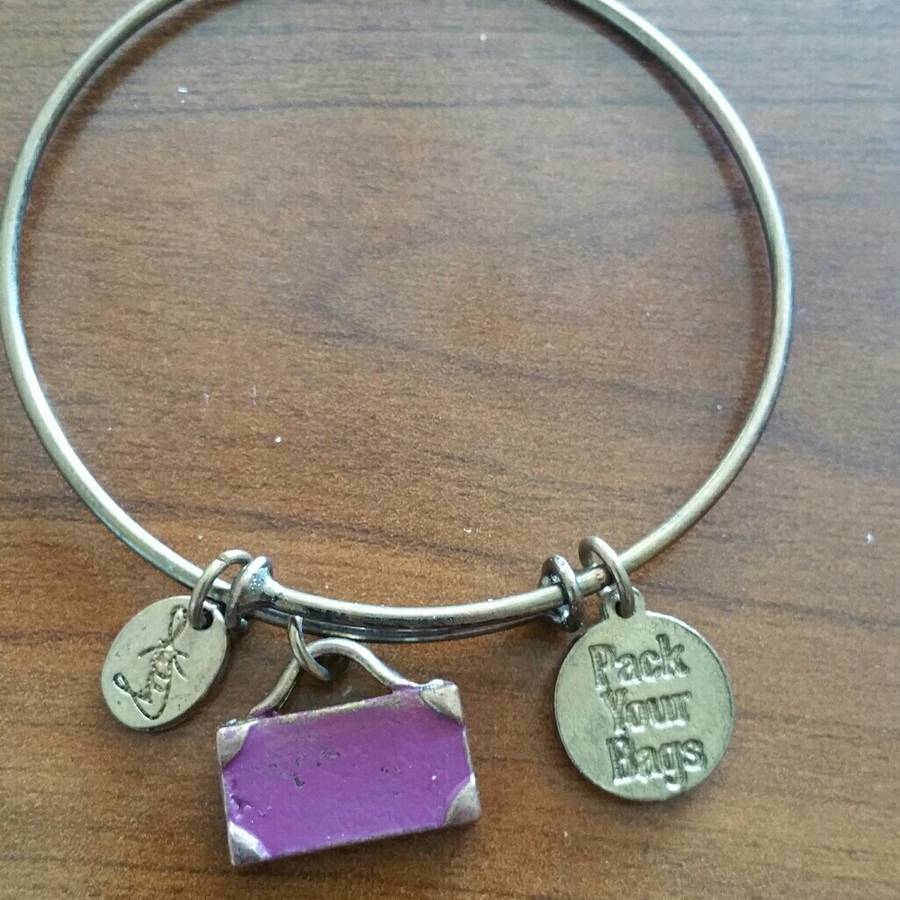 Primitives By Kathy Bangle Charm Bracelet with Suitcase